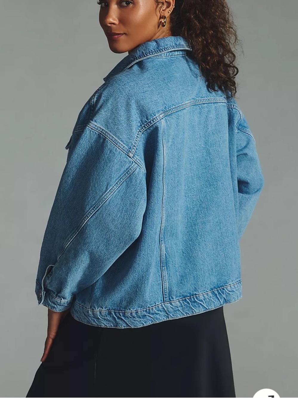 PILCRO Anthropologie The Weston Boyfriend oversized Jean jacket size medium - Picture 14 of 16